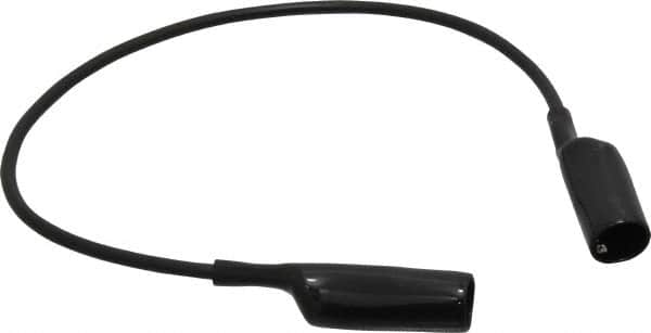 Pomona - Black Electrical Test Equipment Patch Cord - Use with Alligators Test Clips - Americas Industrial Supply