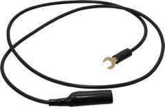 Pomona - Black Electrical Test Equipment Clip - Use with Insulated Spade Lug - Americas Industrial Supply