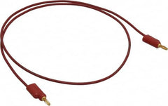 Pomona - Red Electrical Test Equipment Leads - Use with Banana Plugs - Americas Industrial Supply