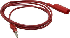 Pomona - Red Electrical Test Equipment Clip - Use with 0.300" Terminal, Banana Plugs - Americas Industrial Supply