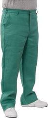 PRO-SAFE - Cotton Flame Resistant/Retardant Pants - Zipper Closure, 3 Pockets, 36" Waist, 32" Inseam, Green - Americas Industrial Supply