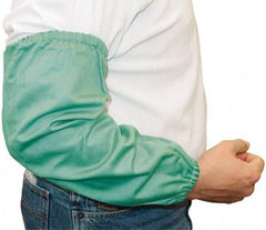 PRO-SAFE - Size Universal, Green Cotton Flame Retardant Sleeve - 18" Long Sleeve, Elastic Opening at Both Ends - Americas Industrial Supply