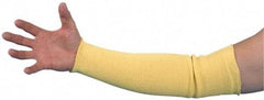 Steel Grip - Size Universal, Yellow Kevlar Flame Retardant Sleeve - 18" Long Sleeve, Elastic Opening at Both Ends - Americas Industrial Supply