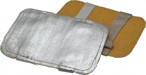Steiner - Universal Size, Silver, Aluminized Leather, Glove Pad - Unlined, 8" OAL - Americas Industrial Supply