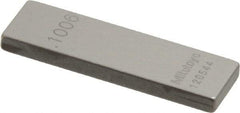 Mitutoyo - 0.1006" Rectangular Steel Gage Block - Accuracy Grade 0, Includes Certificate of Inspection - Americas Industrial Supply