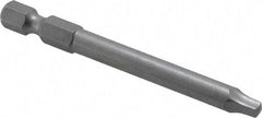 Wera - #2" Square Size Square Recess Bit - 1/4" Hex Drive, 2-3/4" OAL - Americas Industrial Supply