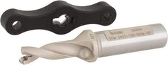 Iscar - 0.433 to 15/32" Diam, 3xD, 1.3" Max Depth, 5/8" Shank Diam, 3.81" OAL, Replaceable Tip Drill - IDK, IDM, IDN, IDP Insert, 11 Seat Size, DSM Toolholder, Series ChamDrillJet - Americas Industrial Supply