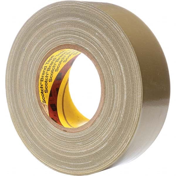 3M - 54.8m x 48mm x 11.7 mil Olive Green Polyethylene Cloth Duct Tape - Americas Industrial Supply