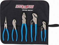 Channellock - 5 Piece Plier Set - Comes in Tool Roll - Americas Industrial Supply