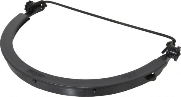 Fibre-Metal - Noryl Face Shield Frame - Black, Dielectric, Compatible with Full Brim Hard Hats - Americas Industrial Supply