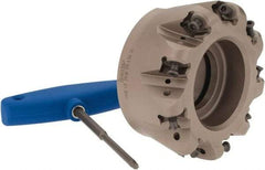 Iscar - 4" Cut Diam, 0.47" Max Depth, 1-1/2" Arbor Hole, 9 Inserts, H400 RNHU 1606 Insert Style, Indexable Copy Face Mill - H400 FR-16 Cutter Style, 2" High, Through Coolant, Series Helido - Americas Industrial Supply