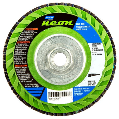 ‎4-1/2 × 5/8 - 11″ Gemini Plastic Flat Flap Disc Type 27 P40 Grit R766 Zirconia Alumina - Americas Industrial Supply