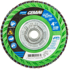 ‎4-1/2 × 5/8 - 11″ Gemini Plastic Flat Flap Disc Type 27 P120 Grit R766 Zirconia Alumina - Americas Industrial Supply