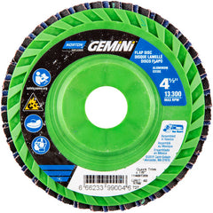 ‎4-1/2 × 7/8″ Gemini Plastic Flat Flap Disc Type 27 P40 Grit R766 Zirconia Alumina - Americas Industrial Supply