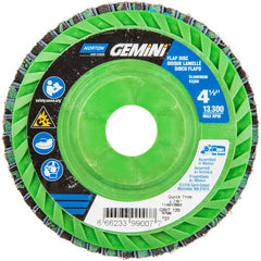 ‎4-1/2 × 7/8″ Gemini Plastic Flat Flap Disc Type 27 P120 Grit R766 Zirconia Alumina - Americas Industrial Supply
