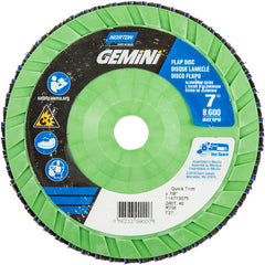 7 × 7/8″ Gemini Plastic Flat Flap Disc Type 27 P40 Grit R766 Zirconia Alumina - Americas Industrial Supply