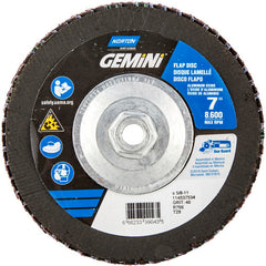 ‎7 × 5/8 - 11″ Gemini Fiberglass Conical Flap Disc Type 29 P40 Grit R766 Zirconia Alumina - Americas Industrial Supply