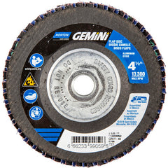 ‎4-1/2 × 5/8 - 11″ Gemini Fiberglass HD Flat Flap Disc Type 27 P40 Grit R766 Zirconia Alumina - Americas Industrial Supply