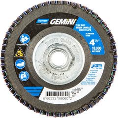 ‎4-1/2 × 5/8 - 11″ Gemini Fiberglass HD Flat Flap Disc Type 27 P60 Grit R766 Zirconia Alumina - Americas Industrial Supply