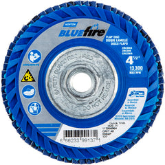 ‎4-1/2 × 5/8 - 11″ BlueFire Plastic Flat Flap Disc Type 27 P40 Grit R884P Zirconia Alumina - Americas Industrial Supply