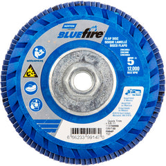 ‎5 × 5/8 - 11″ BlueFire Plastic Flat Flap Disc Type 27 P80 Grit R884P Zirconia Alumina - Americas Industrial Supply