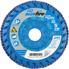 5 × 7/8″ BlueFire Plastic Flat Flap Disc Type 27 P40 Grit R884P Zirconia Alumina - Americas Industrial Supply