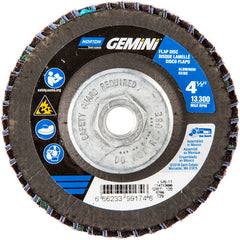 ‎4-1/2 × 5/8 - 11″ Gemini Fiberglass Conical Flap Disc Type 29 P120 Grit R766 Zirconia Alumina - Americas Industrial Supply