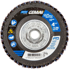 ‎4-1/2 × 5/8 - 11″ Gemini Fiberglass HD Flat Flap Disc Type 27 P36 Grit R766 Zirconia Alumina - Americas Industrial Supply