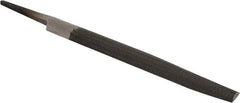 Value Collection - 5.34" Long, Second Cut, Half Round American-Pattern File - Single, Double Cut, 0.16" Overall Thickness, Tang - Americas Industrial Supply