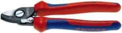 Knipex - 6-1/2" OAL, 1/0 AWG Capacity, Cable Cutter - Ergo Dual Component Handle - Americas Industrial Supply