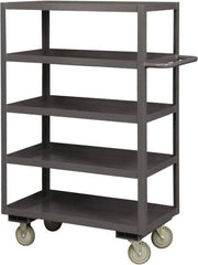Durham - 1,200 Lb Capacity, 24" Wide x 48" Long x 55-5/8" High Service Cart - 5 Shelf, Steel, 2 Rigid/2 Swivel Casters - Americas Industrial Supply