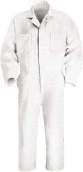 VF Imagewear - Size 42 Regular, White, Zipper, General Purpose Coverall - 42" Chest, Cotton, Polyester, 7 Pockets, Pre-Cure Durable Press with Soil Release, Side Vent Openings, Sized to be Worn Over Clothes - Americas Industrial Supply
