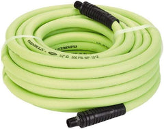 Legacy - 1/2" ID x 0.74" OD 50' Long Multipurpose Air Hose - MNPT x MNPT Ends, 300 Working psi, 140°, 3/8" Fitting, Green - Americas Industrial Supply