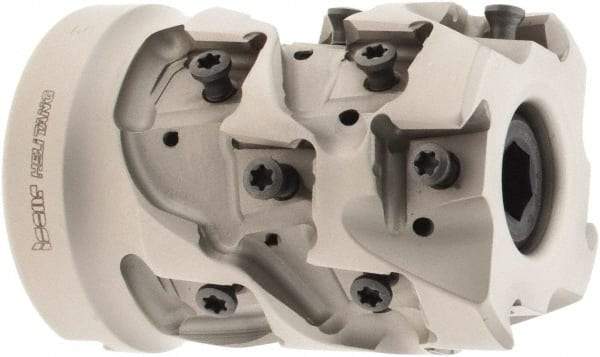 Iscar - 16 Inserts, 2" Cut Diam, 1" Arbor Diam, 1.87" Max Depth of Cut, Indexable Square-Shoulder Face Mill - 0/90° Lead Angle, 2.7" High, T490 LN.. 1306 Insert Compatibility, Through Coolant, Series Helitang - Americas Industrial Supply