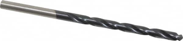 Hertel - 5/32" 135° High Speed Steel Jobber Drill - TiAlN Finish, Right Hand Cut, Spiral Flute, Straight Shank, 3-1/8" OAL, Split Point - Americas Industrial Supply