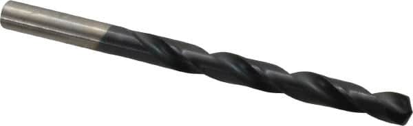 Hertel - 21/64" 135° High Speed Steel Jobber Drill - TiAlN Finish, Right Hand Cut, Spiral Flute, Straight Shank, 4-5/8" OAL, Split Point - Americas Industrial Supply