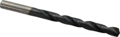 Hertel - 21/64" 135° High Speed Steel Jobber Drill - TiAlN Finish, Right Hand Cut, Spiral Flute, Straight Shank, 4-5/8" OAL, Split Point - Americas Industrial Supply
