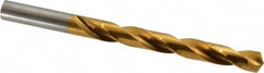 Hertel - 27/64" 135° High Speed Steel Jobber Drill - TiAlN Finish, Right Hand Cut, Spiral Flute, Straight Shank, 5-3/8" OAL, Split Point - Americas Industrial Supply
