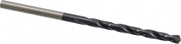 Hertel - #30 135° High Speed Steel Jobber Drill - TiAlN Finish, Right Hand Cut, Spiral Flute, Straight Shank, 2-3/4" OAL, Split Point - Americas Industrial Supply