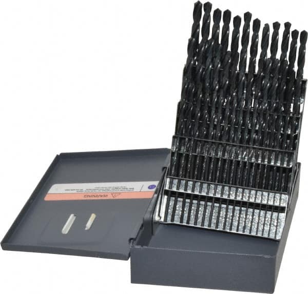 Hertel - 118° Point, Oxide Finish, High Speed Steel Jobber Length Drill Bit Set - Americas Industrial Supply