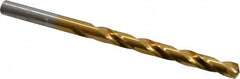 Hertel - Letter C 135° High Speed Steel Jobber Drill - TiN Finish, Right Hand Cut, Spiral Flute, Straight Shank, 4" OAL, Split Point - Americas Industrial Supply