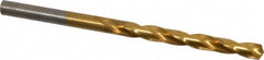 Hertel - #1 135° High Speed Steel Jobber Drill - TiN Finish, Right Hand Cut, Spiral Flute, Straight Shank, 3-7/8" OAL, Split Point - Americas Industrial Supply