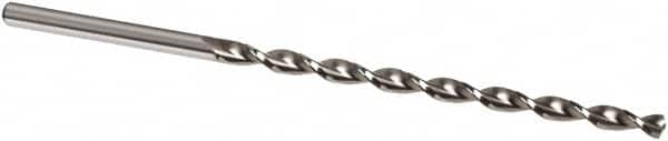 Extra Length Drill Bit: 0.25″ Dia, 130 °, High Speed Steel Uncoated, Parabolic Flute, Straight-Cylindrical Shank, Series 524
