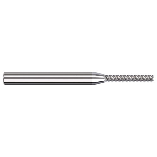 Variable Helix End Mills for Aluminum Alloys - Finishers - 0.0500″ Cutter Diameter × 0.2500″ (1/4″) Length of Cut Carbide Square End Mill Finisher for Aluminum Alloys, 5 Flutes, TiB2 Coated - Exact Industrial Supply