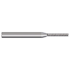 Variable Helix End Mills for Aluminum Alloys - Finishers - 0.0500″ Cutter Diameter × 0.2500″ (1/4″) Length of Cut Carbide Square End Mill Finisher for Aluminum Alloys, 5 Flutes, TiB2 Coated - Exact Industrial Supply