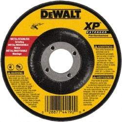 DeWALT - 24 Grit, 7" Wheel Diam, 1/4" Wheel Thickness, 7/8" Arbor Hole, Type 27 Depressed Center Wheel - Zirconia Alumina, Resinoid Bond, 8,700 Max RPM, Compatible with Angle Grinder - Americas Industrial Supply