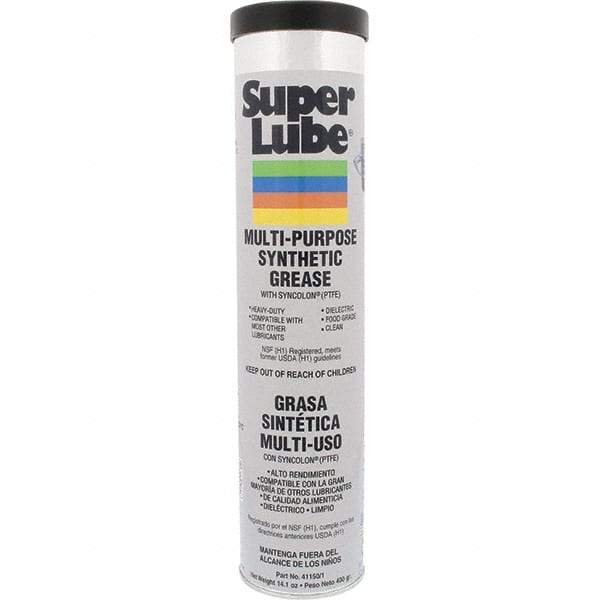 Synco Chemical - 14.1 oz Cartridge Synthetic General Purpose Grease - Translucent White, Food Grade, 450°F Max Temp, NLGIG 1, - Americas Industrial Supply