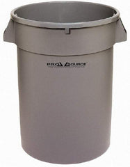 PRO-SOURCE - 32 Gal Gray Round Trash Can - Polyethylene, 27-3/4" High - Americas Industrial Supply