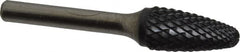 SGS Pro - 1/2" Cut Diam, 1/4" Shank Diam, Tree with Radius Head Double Cut Burr - Carbide, Radius End, 1" LOC, 2-3/4" OAL - Americas Industrial Supply