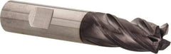 SGS - 5/8", 4 Flute, Single End, Solid Carbide, 0.04" Corner Radius End Mill - 3-1/2" OAL, Right Hand Flute, 1-1/4" LOC, Right Hand Cut - Americas Industrial Supply